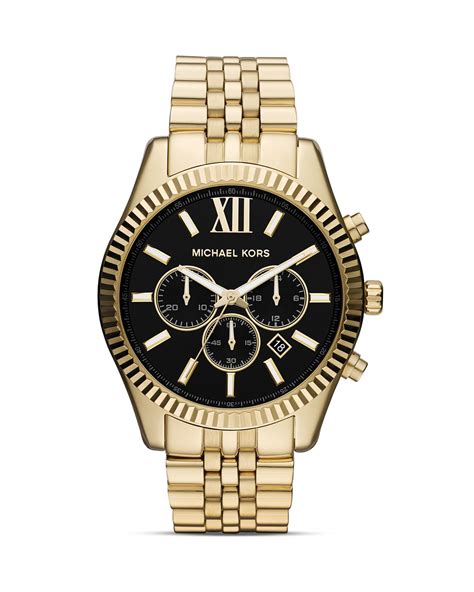 buy michael kors gold watch mens|michael kors lexington chronograph watch.